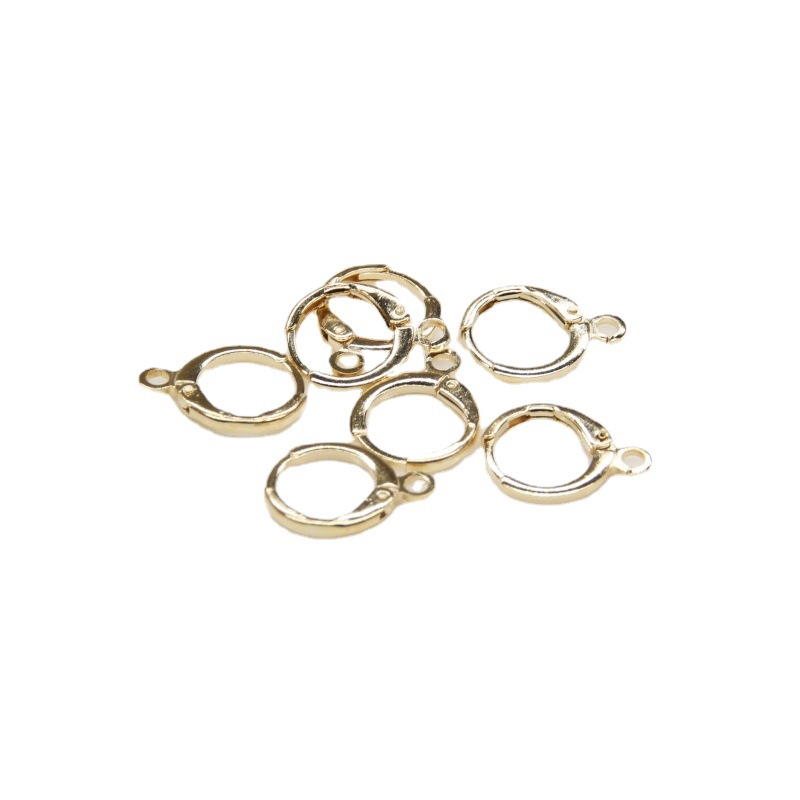 Copper Round Buckle, Ear Hook, Earring Accessories, Simple Ear Electroplating Small