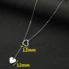 Necklace Jewelry Simple New Niche Design Stainless Steel Double Pendant Love-shaped
