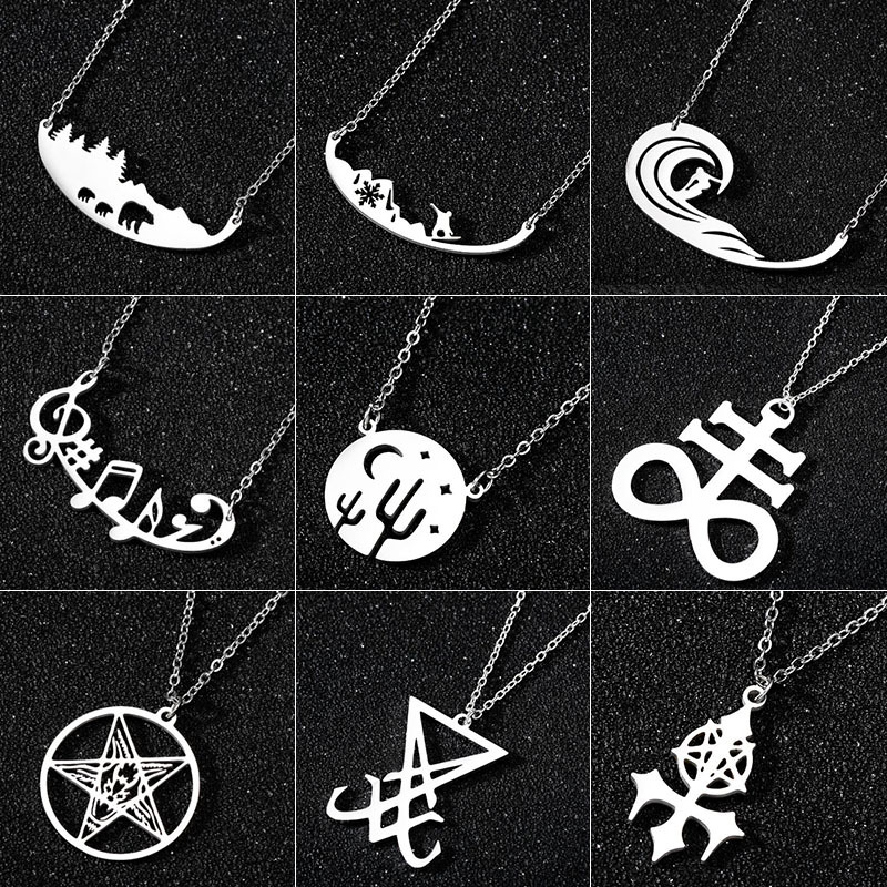 Amazon's Best-selling Stainless Steel Pendant Men's Necklace Fashionable Figure Cross