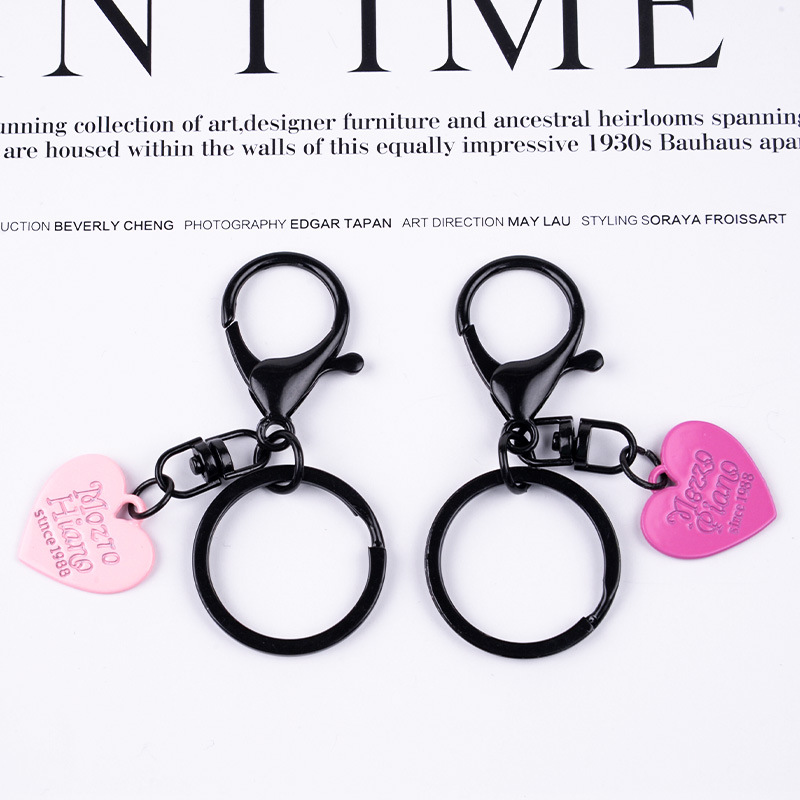Diy Keychain Accessories Sweet Cool Girl Love Metal Paint Pendant Student Bag Clothing
