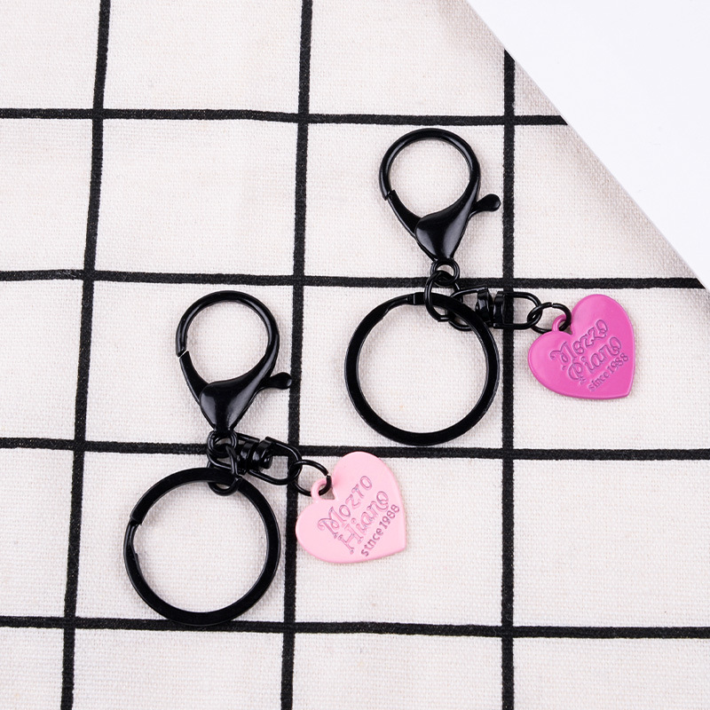 Diy Keychain Accessories Sweet Cool Girl Love Metal Paint Pendant Student Bag Clothing