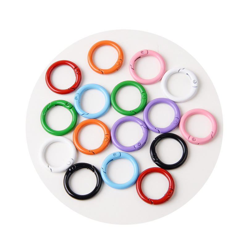 23mm Color Painted Spring Ring Key Chain Mobile Phone Jewelry Accessories Open Buckle