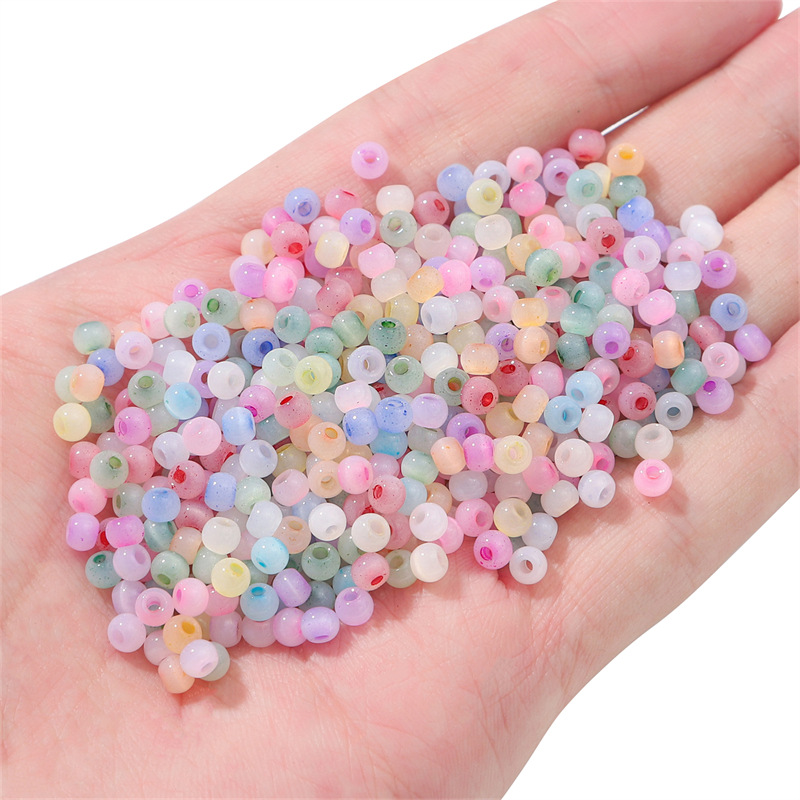 High Quality Cat's Eye Jade Ice Seed Glass Magic Rice Beads Handmade Diy Necklace