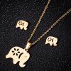 Women's New Personalized Stainless Steel Animal Series Necklaces and Earrings Jewelry