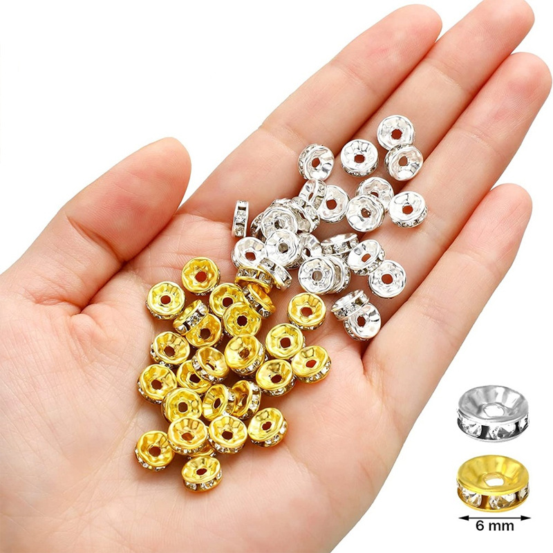 Copper Diamond Ring Electroplating Bracelet Necklace Spacer Beads Material Wheel