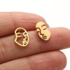 Wish European and American Style Exaggerated Personality Fun Funny Abstract Face Earrings