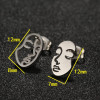 Wish European and American Style Exaggerated Personality Fun Funny Abstract Face Earrings