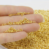 Copper Beads Electroplated Real Gold 18k Small Tube Color-preserving 14k Loose