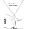 Niche Design New Style Personalized Hollow Origami Hummingbird Pendant Necklace Feminine