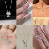 Bow Water Drop Pendant Girl Heart Love Small Fresh Diamond Gift Niche Versatile Ruyi Lock