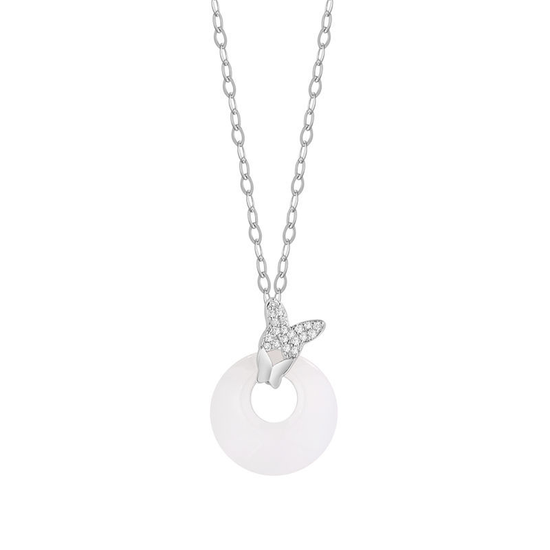 Dielian Ping an Buckle Necklace for Women Ins Light Luxury Niche Design New Style