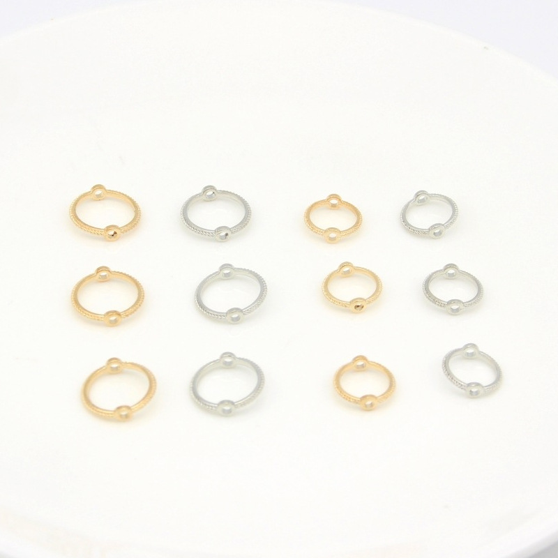 Bead Hoop Alloy Twist Pendant Earrings Accessories Pearl Rings 1000 Pieces/package