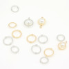 Bead Hoop Alloy Twist Pendant Earrings Accessories Pearl Rings 1000 Pieces/package
