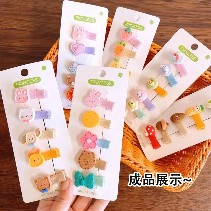 Diy Hair Clip Accessories That Do Not Hurt Your Ribbed Half-wrapped Children's Cloth