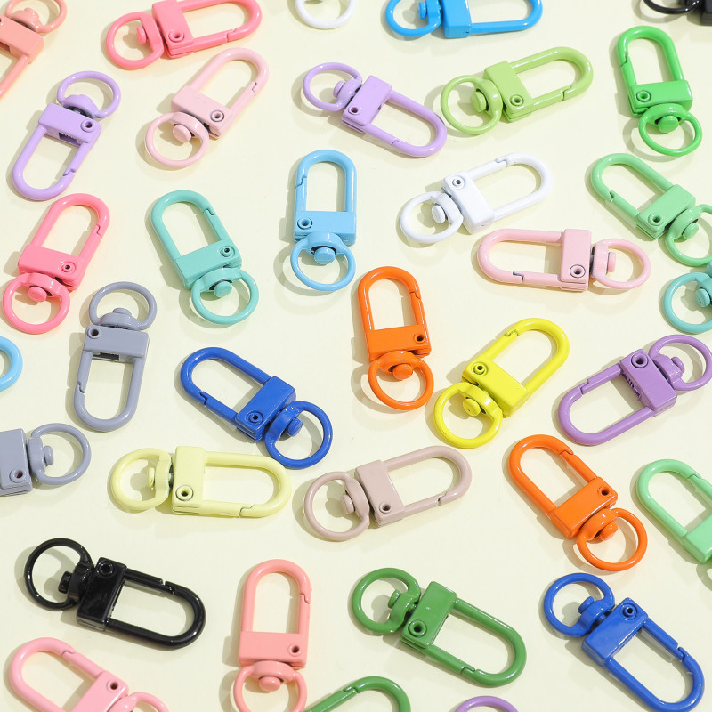 Colorful Metal Buckle Bag Hanging Keychain Door U-shaped Diy Beaded Jewelry Mobile Phone