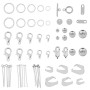 Stainless Steel Single Circle Lobster Clasp Closing Buckle 9-character Needle Beading Diy
