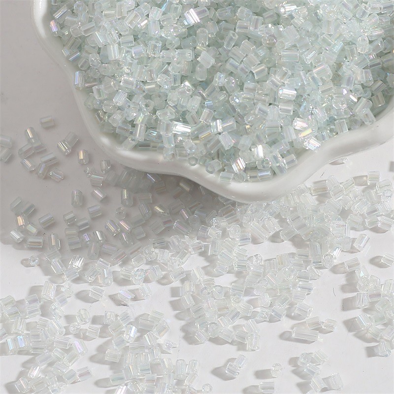 2mmh Tube Beads, Loose Diy Handmade Colored Glass Rice Material Accessories, Hot Selling