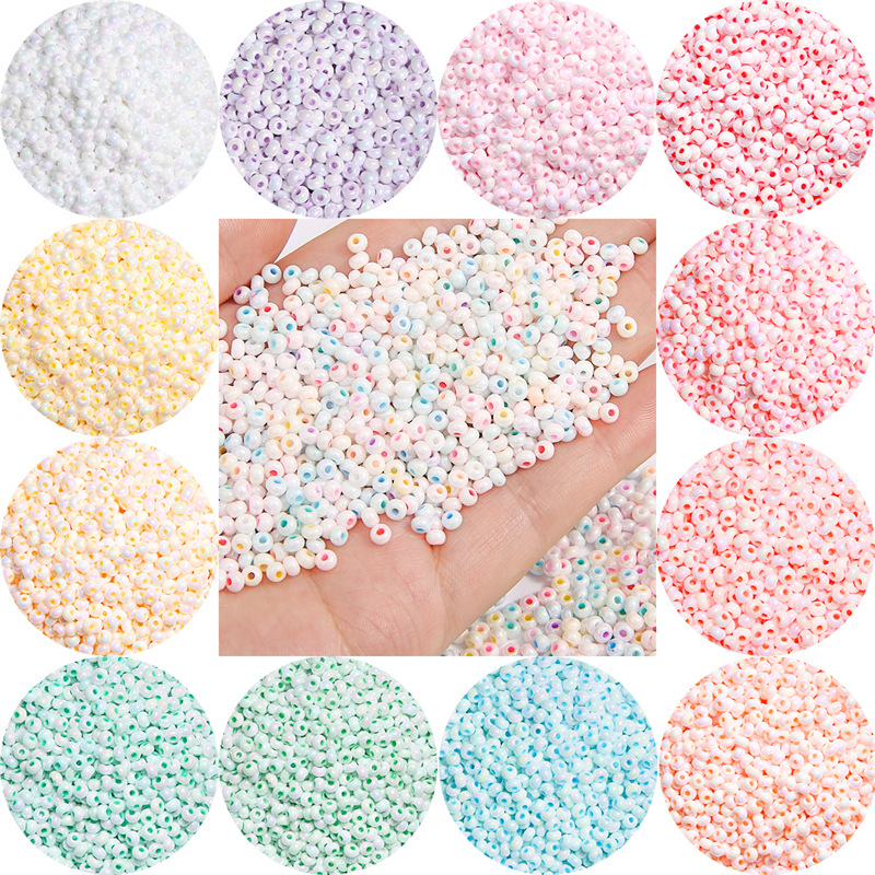 High Quality 2/3/4mm Solid Color Colorful Porcelain Beads Rice Handmade Diy Bracelet