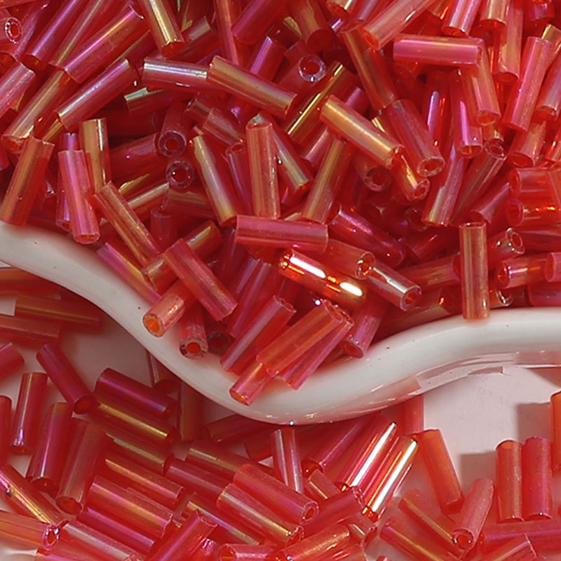 2*7mm Colored Glass Rice Beads Tube Handmade Diy Beaded Jewelry Accessories Loose Making