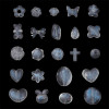 Transparent Blue Tears White Light Pentagram Love Butterfly Pendant Jewelry Handmade Diy