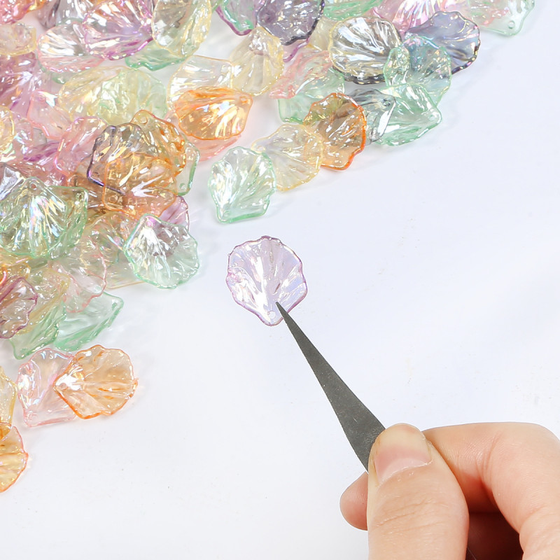 Abs Symphony Imitation Pearl Shell Peony Petals Handmade Diy Earrings Hairpin Flower