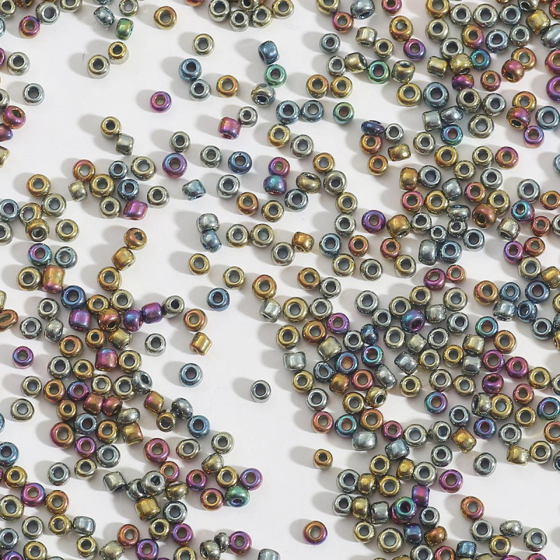 Hot Selling Metallic Glass Rice Beads Bead Accessories Handmade Diy Homemade Bracelet