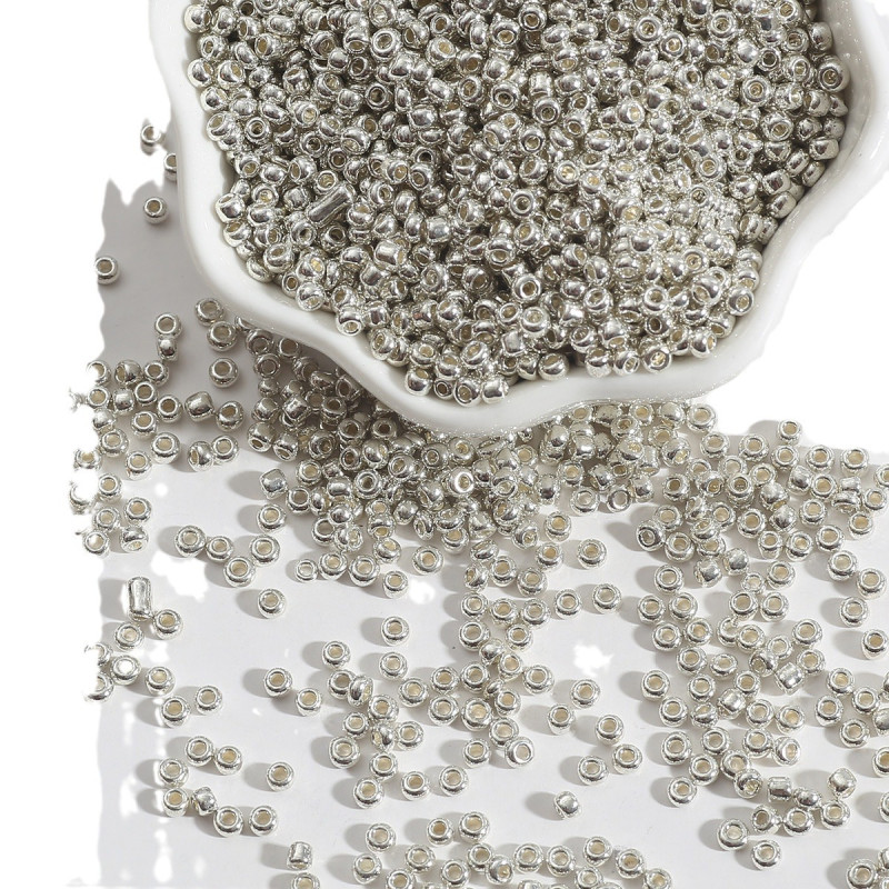 Hot Selling Metallic Glass Rice Beads Bead Accessories Handmade Diy Homemade Bracelet