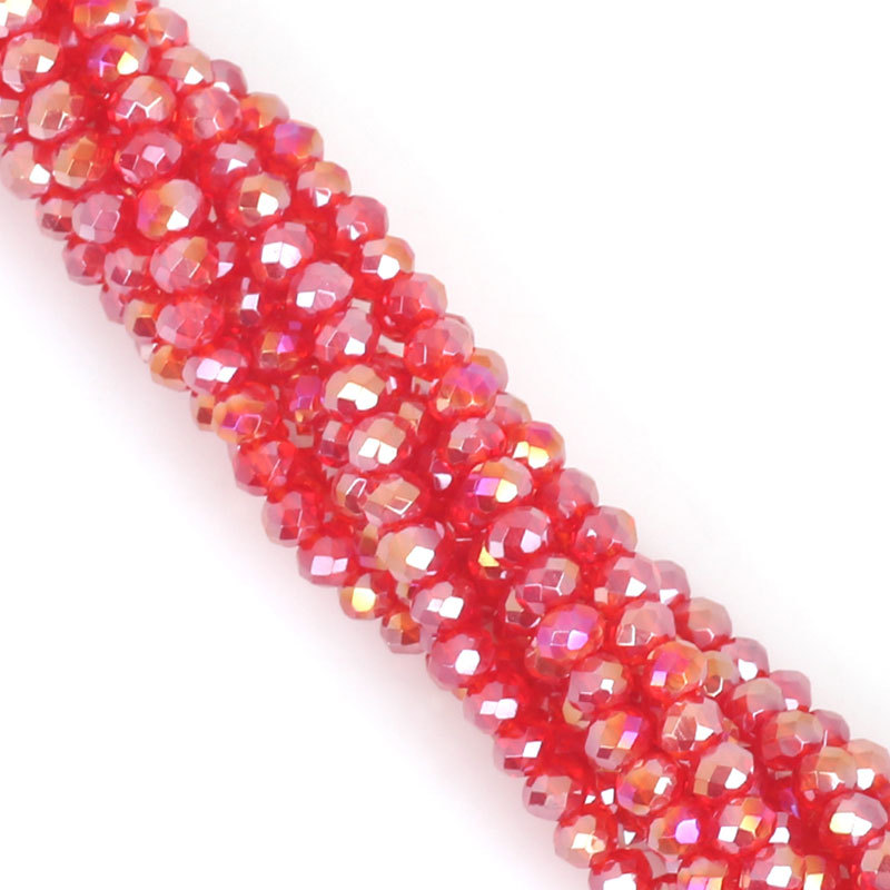 3mm Colored Glass Crystal Wheel Beads Handmade Diy Beaded Bracelet Necklace Material