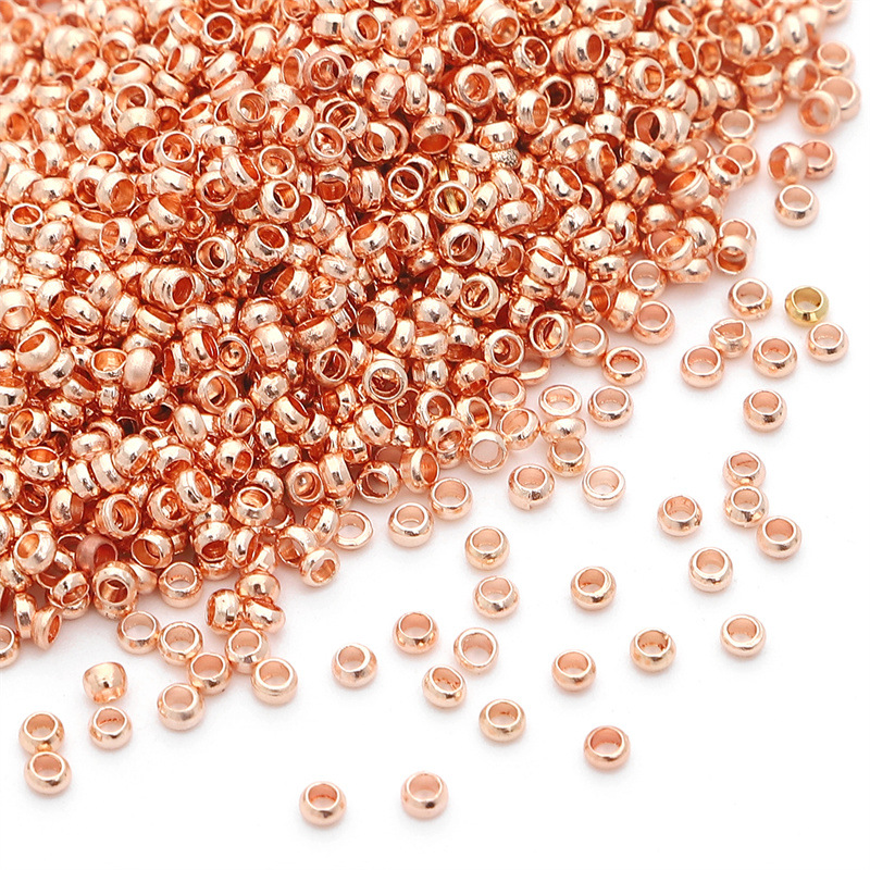Copper 2.0 Positioning Beads Gold and Silver Necklace Fixing Clip Finishing Tube Diy