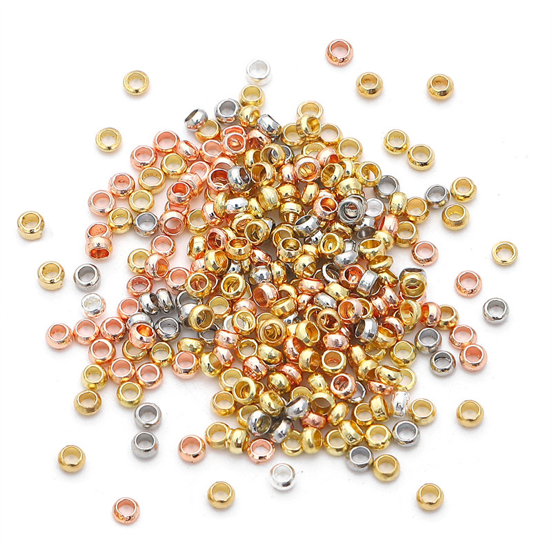Copper 2.0 Positioning Beads Gold and Silver Necklace Fixing Clip Finishing Tube Diy