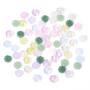 Colorful Glass Four-leaf Flower Flat Bead Bracelet Loose Beads Handmade Diy Necklace