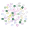 Colorful Glass Four-leaf Flower Flat Bead Bracelet Loose Beads Handmade Diy Necklace