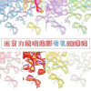 Acrylic Transparent Colorful Through Hole Bow Accessories Diy Handmade Bracelet Necklace