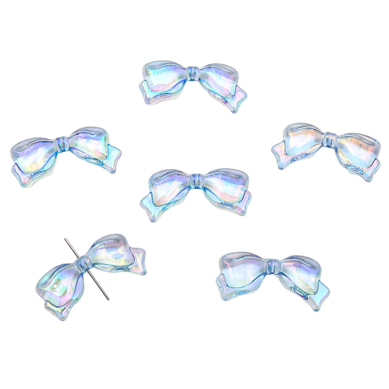 Acrylic Transparent Colorful Through Hole Bow Accessories Diy Handmade Bracelet Necklace