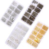 Hot Selling 10 Grid Box Decoration Accessories Lobster Clasp Horse Button Opening Single