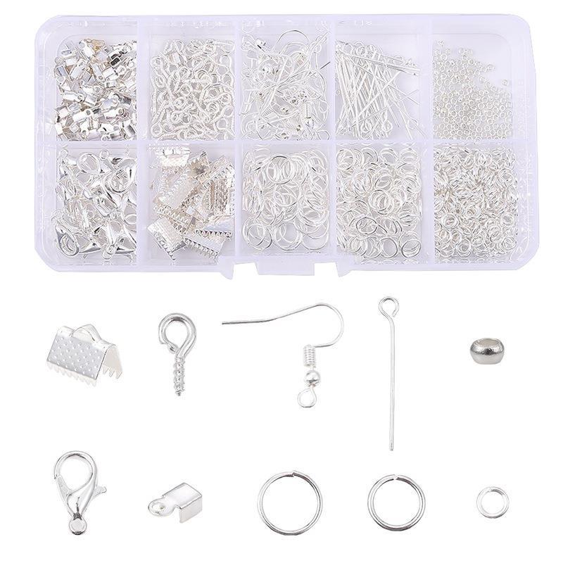 Hot Selling 10 Grid Box Decoration Accessories Lobster Clasp Horse Button Opening Single