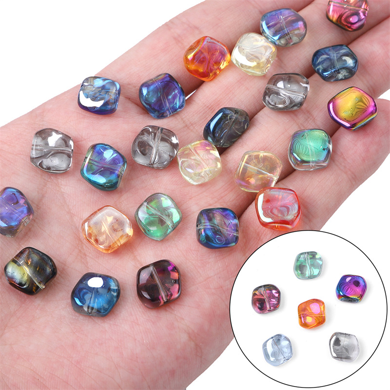Glass Plated Rhombic Crystal Beads, Antique Diy Handmade Hairpins, Necklace Materials and