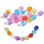 6-12mm Acrylic Transparent Corner Beads Loose Diy Handmade Tassel Bracelet Ring Round
