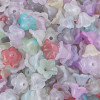 Acrylic Gradient Two-color Campanula Flower Morning Beads Handmade Diy Necklace Jewelry