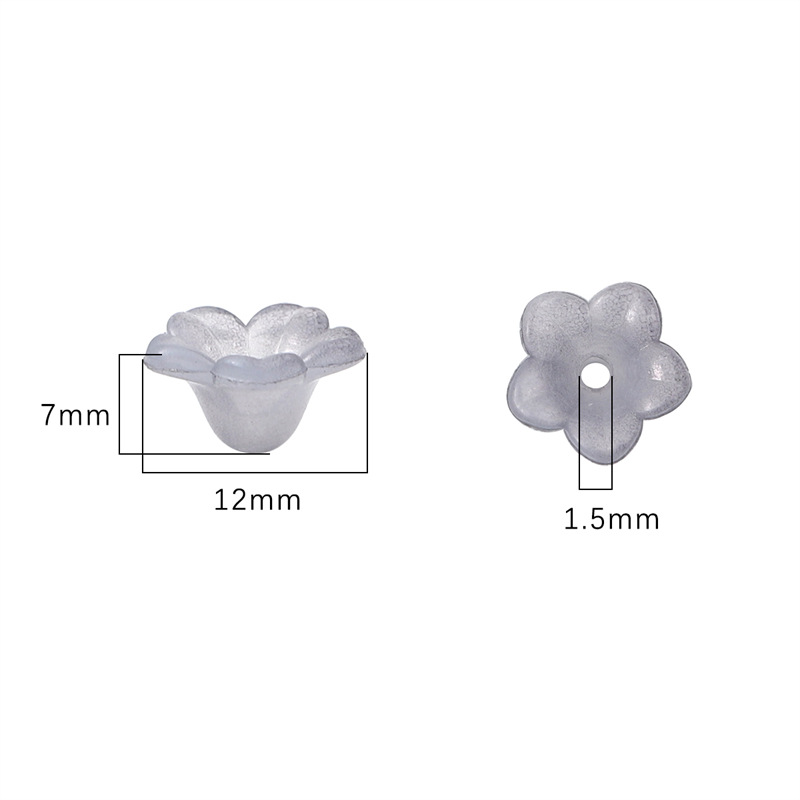 Acrylic Gradient Two-color Campanula Flower Morning Beads Handmade Diy Necklace Jewelry