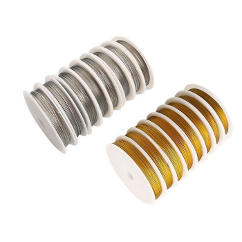 0.3-1mm Golden Natural Color Steel Wire Lead Threading Beading Diy Homemade Material