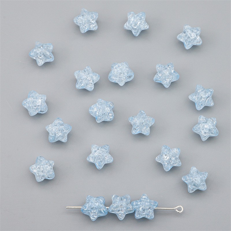 Hot Selling Colorful Acrylic Five-pointed Star Explosion Beads Crack Loose Diy Handmade