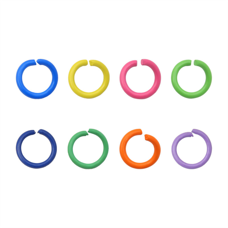 50 Simple Spray-painted Open Rings, Handmade Diy Keychain Pendant Materials and