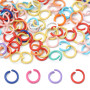 50 Simple Spray-painted Open Rings, Handmade Diy Keychain Pendant Materials and