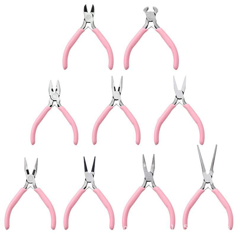Mini Jewelry Tools Needle Nose Pliers Double Round Diagonal Fan Steel Handmade