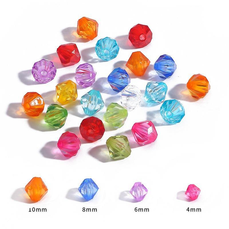 4-10mm Acrylic Diamond Beads Handmade Diy Pointed Homemade Bracelet Jewelry Accessories