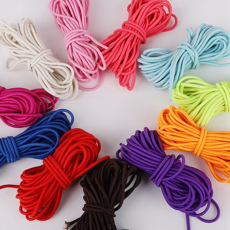 Elastic Rope Durable Round Color Rubber Band Purple High Elasticity Strong Blue Diy