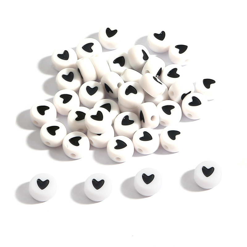 4*7mm Acrylic English Alphabet Flat Beads Diy Children Early Education Beaded Jewelry