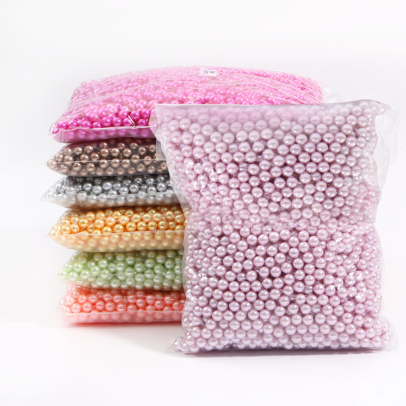 Imitation Pearl Non-porous Beads Off-white Loose Filled Cosmetic Box Hairpin Handmade Diy