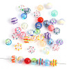 Hot Selling Cartoon Hand-painted Hollow Glass Beads Handmade Diy Bracelet Necklace